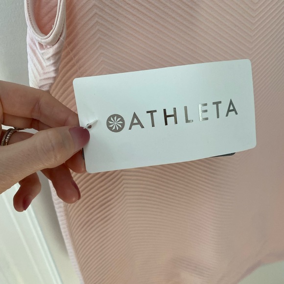 Athleta flurry base layer tank in milkshake pink , size small activewear - Picture 4 of 8